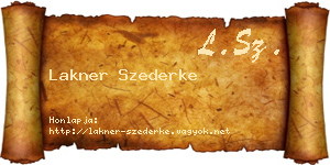 Lakner Szederke névjegykártya